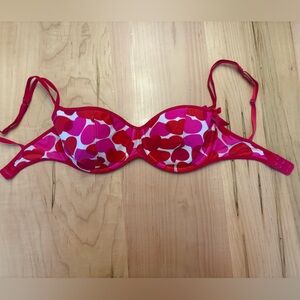 La Senza Women’s Full Cup Bra, Hot Pink & Red Hearts Lightly Padded, Size 32D
